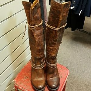 Freebird Coal over the calf lace up boot